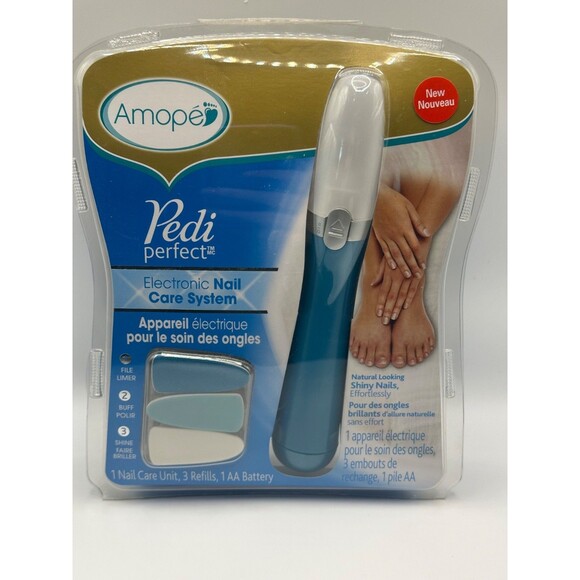 BRAND NEW Amope Pedi Perfect Electronic NAIL CARE SYSTEM KIT 3 REFILLS - Picture 1 of 2